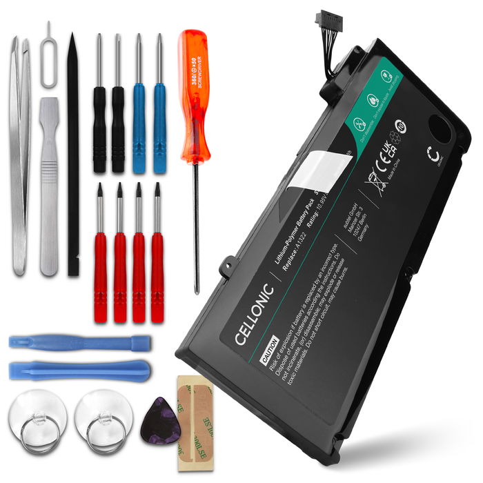 Apple MacBook Pro 13 - A1278 - Late 2011 Battery 5900mAh 11.1V + Tool-kit from subtel