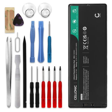 Akku für Apple MacBook 13 - A1181 (2006, 2007, 2009), A1185 Laptop - 4800mAh 10.8V + Werkzeug-Set