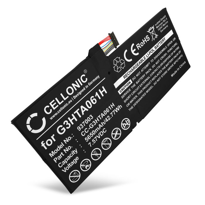 Tablet Ersatz Akku für Microsoft Surface Pro 7, 1866 - 5650mAh Ersatzakku G3HTA061H Tabletakku  Batterie