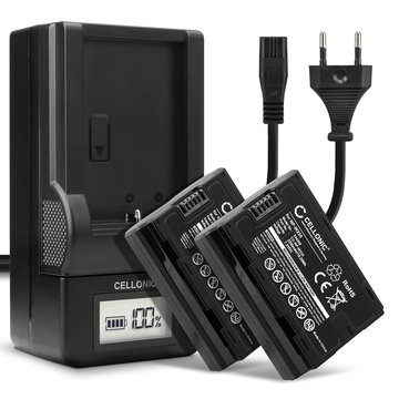 2x Ersatz Akku NP-W235 + Ladegerät NP W235 für FujiFilm X-T4 / GFX 50S II / GFX100S / X-H2S Kamera - 2250mAh Ersatzakku Batterie, Ladekabel, Akkuladegerät
