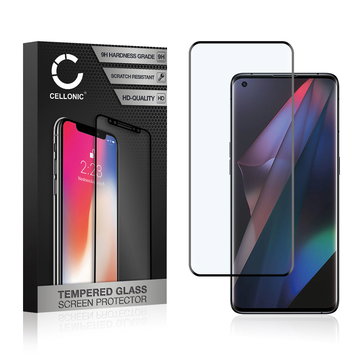 CELLONIC Display Schutzglas kompatibel mit Oppo Find X3 Pro Handyglas - 3D Full Cover 9H 0,33mm Full Glue schwarz - Handy Schutzfolie Displayschutz Glas Folie, Screen Protector Glass