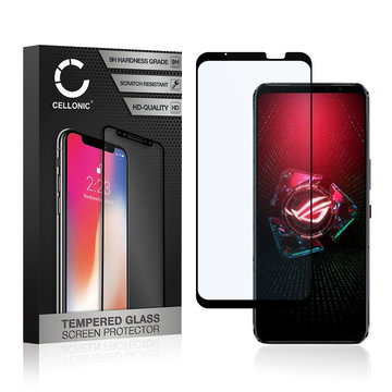 CELLONIC Display Schutzglas kompatibel mit ASUS ROG Phone 5 / 5s / 5s Pro Handyglas - 3D Full Cover 9H 0,33mm Full Glue schwarz - Handy Schutzfolie Displayschutz Glas Folie, Screen Protector Glass