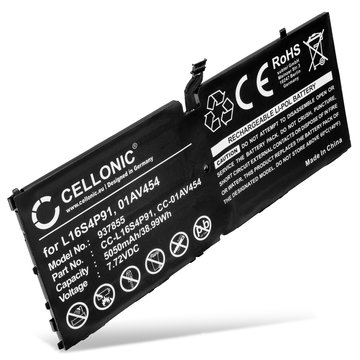 Tablet Ersatz Akku für Lenovo Thinkpad X1 Tablet 3rd Gen - 5050mAh Ersatzakku L16S4P91, L16L4P91, 5B10W13919 Tabletakku  Batterie