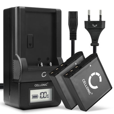 2x Akku NP-40 + Ladegerät für Casio Exilim EX-FC100 EX-Z1000 Z1050 EX-Z40 EX-Z50 Z55 Z57 CELLONIC