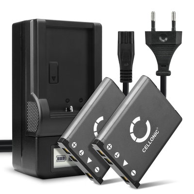 2x NP-45 / PR-45 Battery for Praktica Luxmedia 12-Z4 Luxmedia 16-Z51 20-Z50 700mAh Camera Battery Replacement + Charger