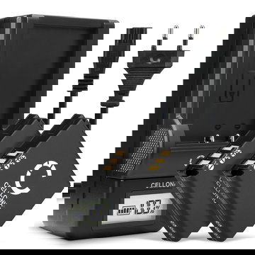 2x Akku für Fuji Finepix F40fd Finepix F20 Finepix F47fd Finepix F45fd / Fuji BC-70 / NP-70 1100mAh + Ladegerät von CELLONIC