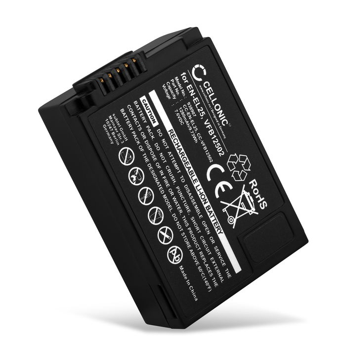 EN-EL25, VFB12502 Ersatz Akku für Nikon Z fc / Z 50 / Z 30 - Kamera Ersatzakku - Kameraakku 1280mAh, Batterie
