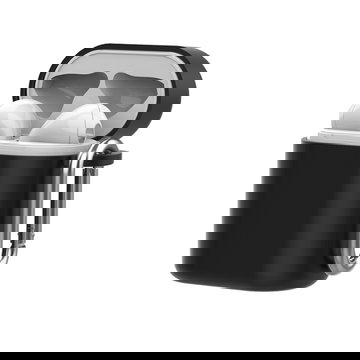 Charging Case for Huawei Freebuds 2, Honor Flypods pro Earbuds – Replacement Protective Silicone Sheath Shell Case Cover Skin Portable Shockproof w/ Keychain Carabiner – Black