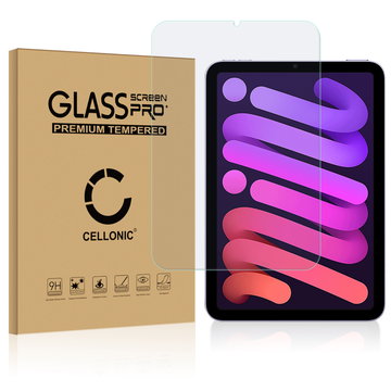 CELLONIC Display Schutzglas kompatibel mit Apple iPad Mini 6 (2021) - A2568 Tabletglas - 2.5D 9H 0,33mm Full Glue Transparent - Tablet Schutzfolie Displayschutz Glas Folie, Screen Protector Glass