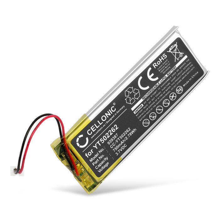 Akku für Midland BTX1 Pro, Pro S, BTX2 Pro, Pro S, Pro S LR, BT NEXT Pro, MESH YT502262 (750mAh, 3.7V) von CELLONIC