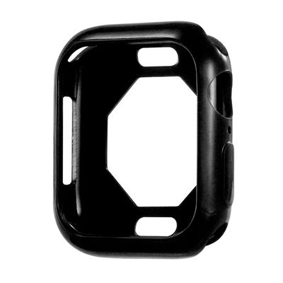 subtel Schutzhülle für Apple Watch 7 - 45mm Bumper Case für 360° Schutz v. Gehäuse u. Touch Bildschirm - Smartwatchcase, Hülle Protector, schwarz