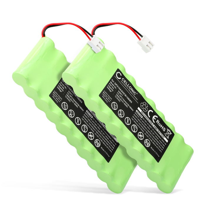 2x Roto 2412-3011 Akku 1800mAh Ersatzakku Batterie von CELLONIC