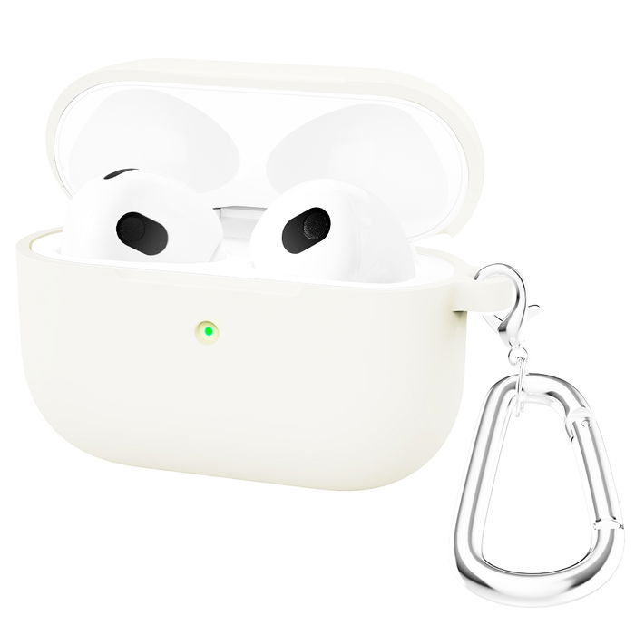 Tasche für Apple AirPods 3 - Silikon, weiß Tasche Case Schutzhülle