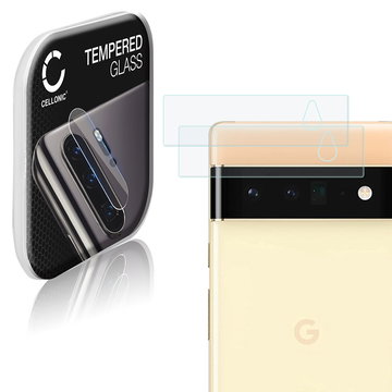 2x CELLONIC Kamera Schutzglas kompatibel mit Google Pixel 6 Pro Handy Kameraschutz - 9H Kameraglas 0,33mm Full Glue Kameraabdeckung Transparent - Schutzfolie Glas Folie, Camera Protector Glass