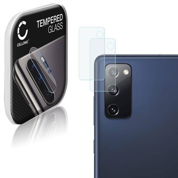 2x CELLONIC Camera Lens Protector for Samsung Galaxy S20 FE (SM-G781) Phone / Smartphone - Camera lens protective cover 0,33mm Full Glue Crystal Clear 9H Tempered Glass Anti-Scratch Camera Cover