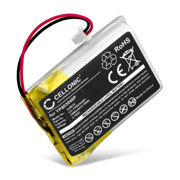 Akku für Sena 10C YP803040P (1000mAh, 3.7V) von CELLONIC