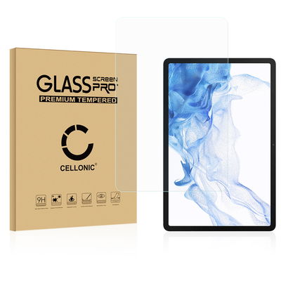 CELLONIC Display Schutzglas kompatibel mit Samsung Galaxy Tab S8 X700N Tabletglas - 2.5D 9H 0,33mm Full Glue Transparent - Tablet Schutzfolie Displayschutz Glas Folie, Screen Protector Glass