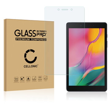 CELLONIC Display Schutzglas kompatibel mit Samsung Galaxy Tab A 8.0 (2019) SM-T290 Tabletglas - 2.5D 9H 0,33mm Full Glue Transparent - Tablet Schutzfolie Displayschutz Glas Folie, Screen Protector Glass