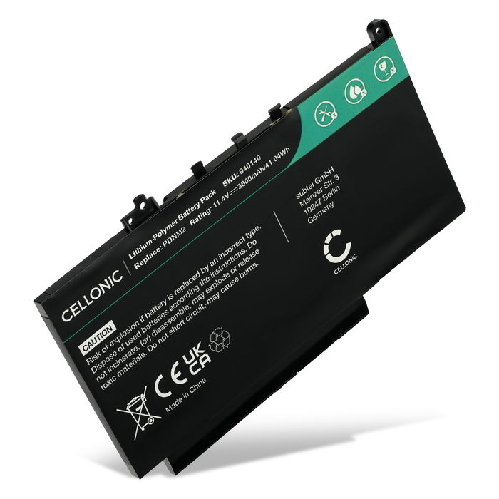 Akku für Dell Latitude 12 E7270 / Latitude 12 E7470 Laptop - 3600mAh 11.4V