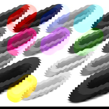 10x Dust Plugs for Garmin BarkLimiter 2, Fenix 6, Approach S10, vivoactive 4s, vivoactive 4, Forerunner 55 Silicone Charger Cover Cap Set - Multicoloured