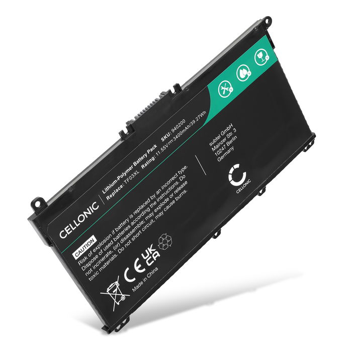 HP TFO3XL Akku 3400mAh Ersatzakku Batterie von Cellonic