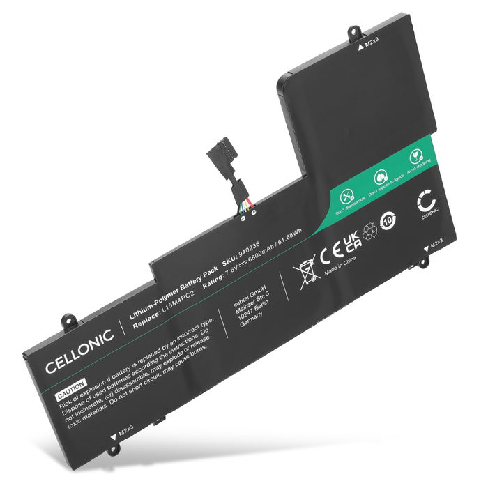 Akku für Lenovo Yoga 710-14IKB, 710-14ISK, 710-15IKB, 710-15ISK Laptop - 6800mAh 7.64V 