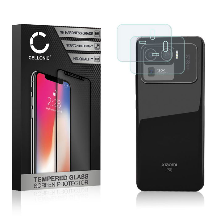2x Kamera Schutzglas Xiaomi Mi 11 Ultra (Kameraglas, 9H, 0,33mm, Full Glue) Displayschutz Tempered Glass