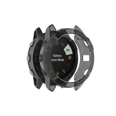 subtel Schutzhülle für Garmin Fenix 6X / Fenix 6X Pro / Fenix 6X Pro Solar - 51mm Bumper Case für 360° Schutz v. Gehäuse u. Touch Bildschirm - Smartwatchcase, Hülle Protector, Transparent