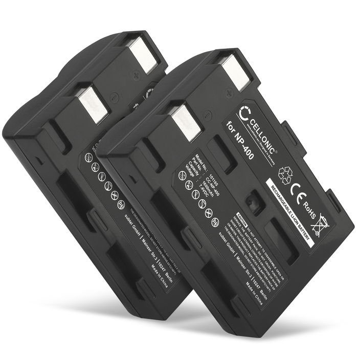 2x Battery for Pentax K20D / K10D / Pentax D-LI50 1600mAh from CELLONIC