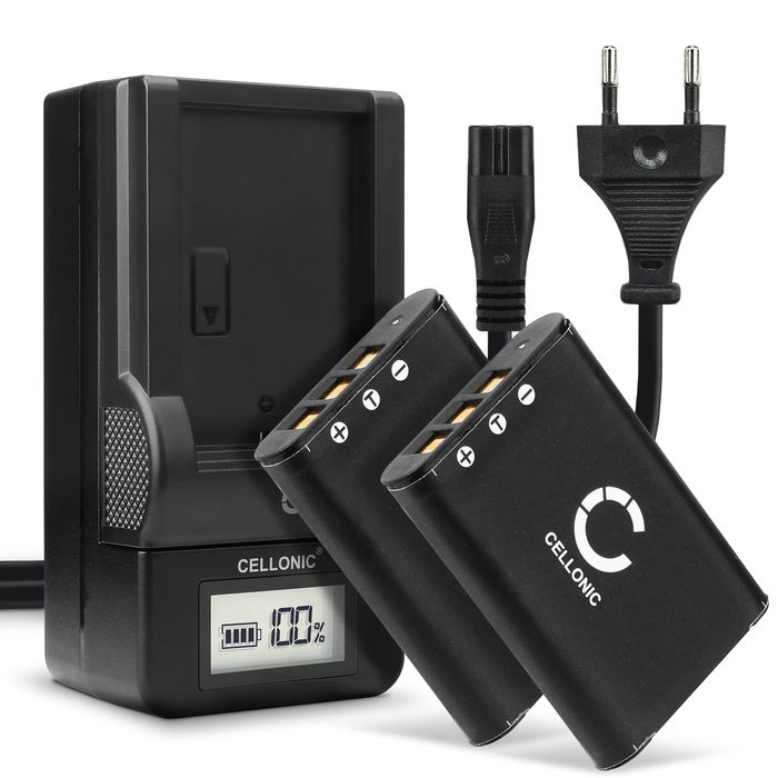 2x Ersatz Akku EN-EL11 + Ladegerät MH-64 für Nikon Coolpix S550 Coolpix S560 Kamera - 600mAh Ersatzakku Batterie, Ladekabel, Akkuladegerät