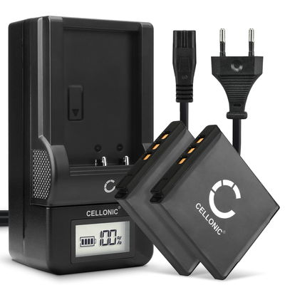 2x Battery for Kodak Easyshare M1033 M1093 IS M2008 V1073 V1233 V1253 V1273 PlaySport Zx3 PlayTouch Zi10 Zi8 700mAh + Charger from CELLONIC