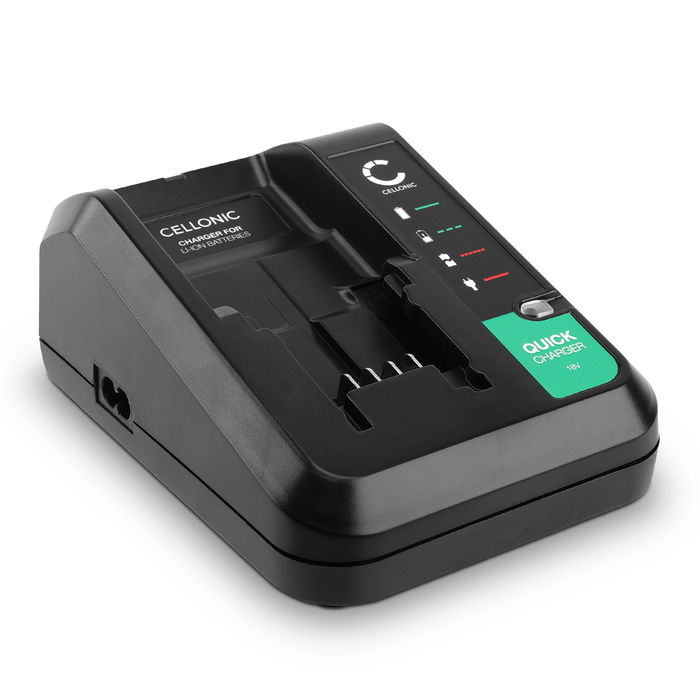 CELLONIC Black und Decker 18V Ladegerät für Li-Ion Lithium Ion Akkus - Schnellladegerät 2.5A BDCAC202B Ersatz Akkuschrauber Ladegerät