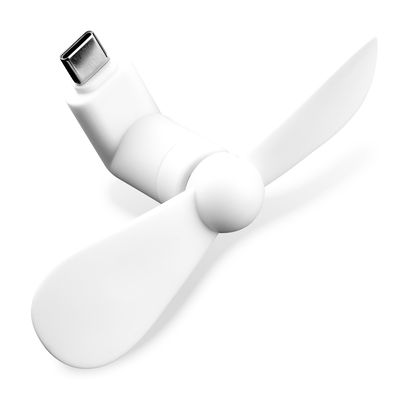 CELLONIC USB C Ventilator für Handy Smartphone Tablet: Handyventilator mit USB-C Anschluss Stecker - Android Miniventilator USB Gadget - Mini Fan Lüfter, Reiseventilator, leise tragbar klein weiß