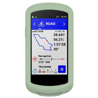 subtel Schutzhülle kompatibel mit Garmin Edge 1040 / Edge 1040 Solar Silikonhülle - Schutz Tasche Silikon Hülle, Fahrrad Navi Case - GPS Cover Bumper Etui grün