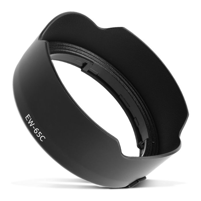 EW-65C Kamera Gegenlichtblende für Canon RF 16MM F2.8 STM – Kunststoff Bajonett Tulpe / Flower / Petal / Tulip Gegenlichtblende von CELLONIC