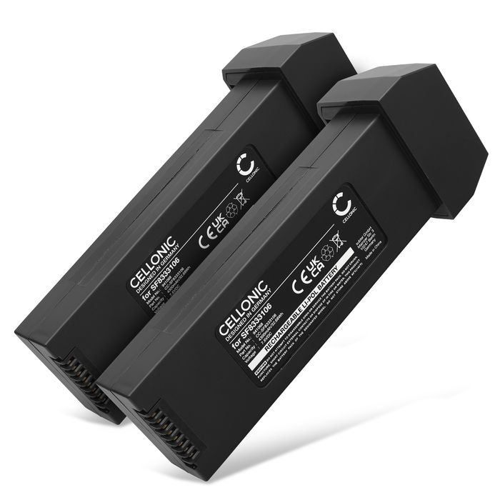 2x Ersatzakku SF8333106 - Ersatz Akku für Holy Stone HS720 / HS720E Drohnen / Drone Controller Zusatzakku - 4300mAh Batterie