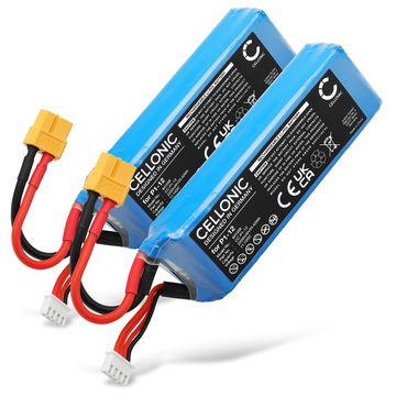2x Ersatzakku P1-12 - Ersatz Akku für DJI FC40 / Phantom 1 Drohnen / Drone Controller Zusatzakku - 2200mAh Batterie