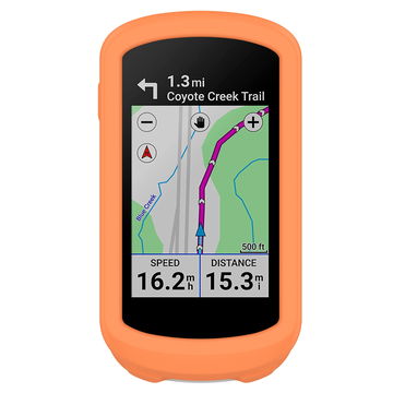 subtel Silicone Case for Garmin Edge Explore 2 Cover - Protective Bumper Shell Skin Shockproof Rubber Housing for GPS SatNav Sat Nav Navi - Orange