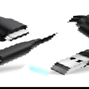 USB Sat Nav Charger Cable for Wahoo Elemnt Bolt v2 1m Fast Charging 3A Data Cable GPS Wire Navi Lead PVC - Black