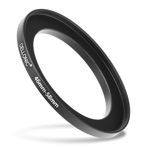 46mm - 58mm Step-Up-Ring Kamera-Filteradapter für Canon, Nikon, Sony, FujiFilm, Olympus Objektive von CELLONIC
