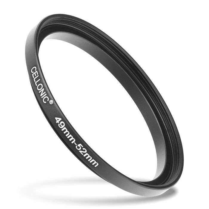 8x Step Up Ring Filteradapter Set für Canon, Nikon, Sony, Panasonic Lumix uvm: Objektiv Filtergewinde Adapter von 49mm auf 52mm, 55mm, 58mm, 62mm, 67mm, 72mm, 77mm und 82mm - Filter Gewinde Konverter