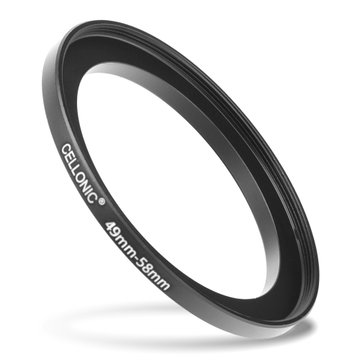 8x Step Up Ring Filteradapter Set für Canon, Nikon, Sony, Panasonic Lumix uvm: Objektiv Filtergewinde Adapter von 49mm auf 52mm, 55mm, 58mm, 62mm, 67mm, 72mm, 77mm und 82mm - Filter Gewinde Konverter