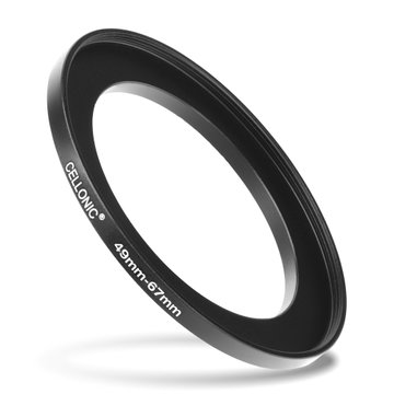 8x Step Up Ring Filteradapter Set für Canon, Nikon, Sony, Panasonic Lumix uvm: Objektiv Filtergewinde Adapter von 49mm auf 52mm, 55mm, 58mm, 62mm, 67mm, 72mm, 77mm und 82mm - Filter Gewinde Konverter