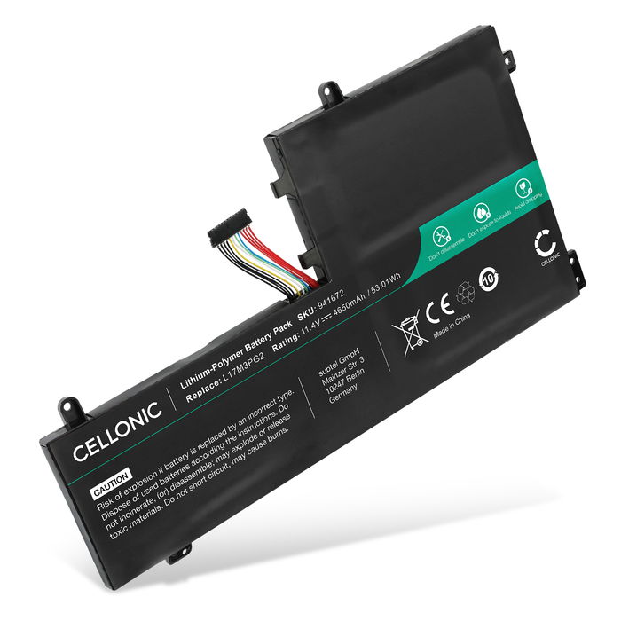 Akku für Lenovo L17M3PG2 Laptop, 11.4V Ersatzakku 4650mAh Batterie