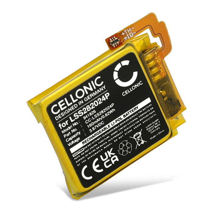 LSS282024P Ersatz Akku für FitBit Sense 2, Versa 4 Smartwatch Ersatzakku - 160mAh Fitnessuhr Austauschakku, Batterie