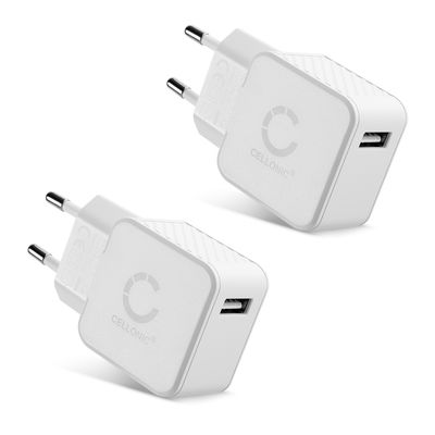 1 Port USB Ladegerät für Apple iPhone 17, 16, 15, 17 Pro Max, 16 Pro, 16 Pro Max, 13, 17 Pro, 16e, 15 Pro, 12, 11, 13 Pro, AirPods Pro Samsung Galaxy S24, S25 Ultra, S25, S24 Ultra Google Pixel 9 mit 5W - 1A, USB Schnellladegerät USB Netzteil für Steckdos