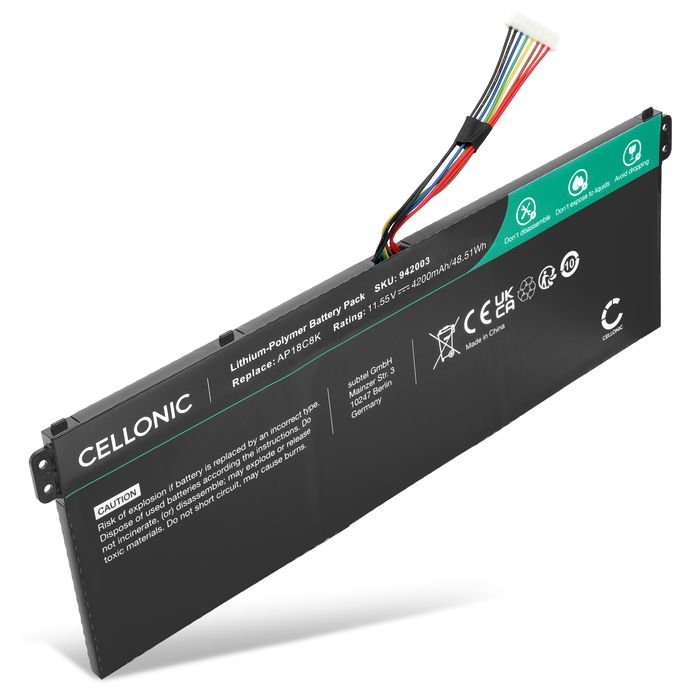 Acer Aspire 7 A715-76G Serie Akku 4200mAh Ersatzakku Batterie von Cellonic