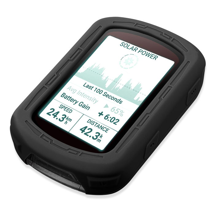 Garmin Edge 540 Schutzhülle, Silikoncase - Schutz für GPS Fahrrad Navi / Bike Computer, schwarz - Silikon Bumper Cover Hülle Tasche