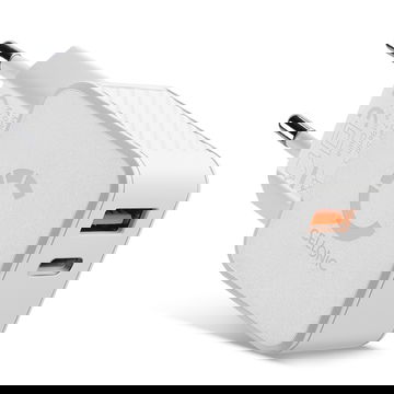 CELLONIC Doppel USB und USB C Ladegerät Netzstecker Ladeadapter 20W PD Schnellladegerät Netzteil kompatibel mit iPhone, Samsung, iPad, Huawei, Switch, PSP, GPS, Handy, Tablet - Weiß