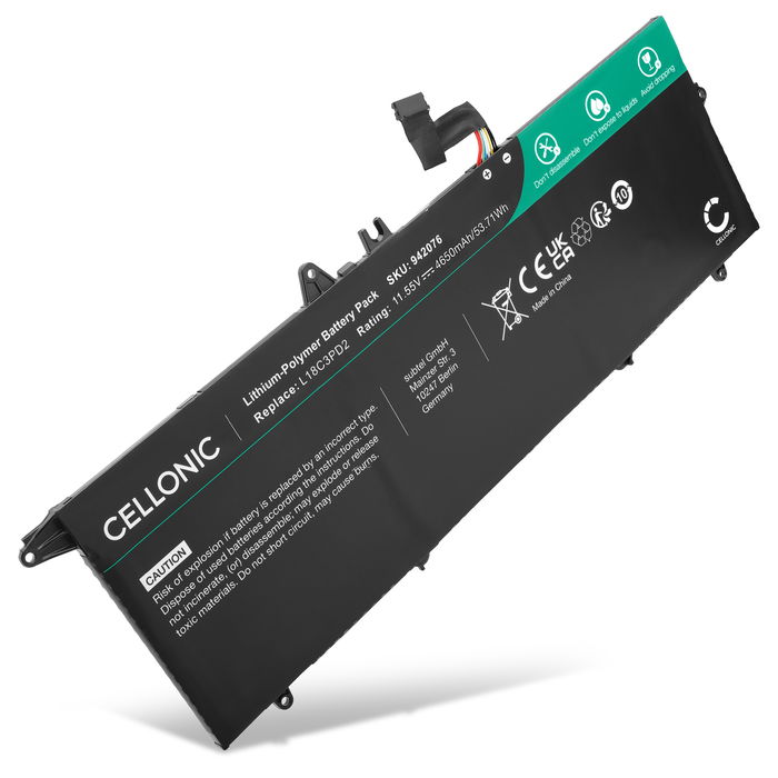 Lenovo ThinkPad T14s Akku 4650mAh Ersatzakku Batterie von Cellonic